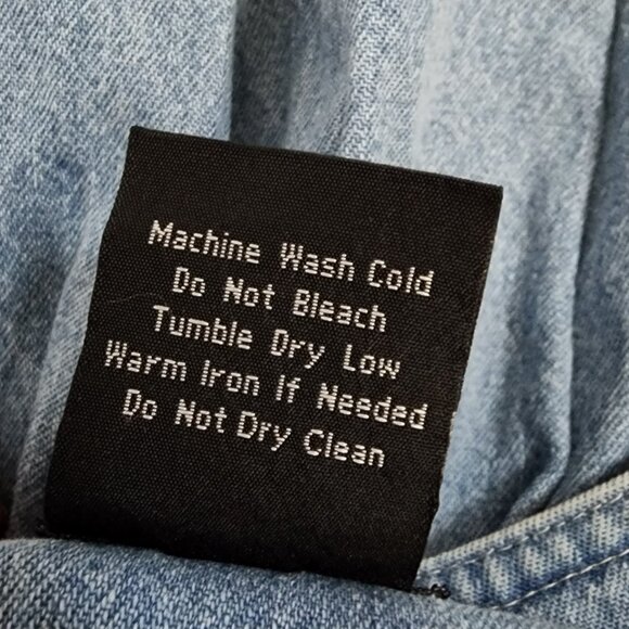 J. Peterman Skirt Womens Size 12 Blue Denim Pleated A Line Pockets Cotton Zip Up - Picture 4 of 6